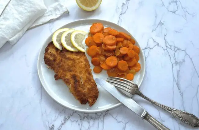 Recette de filet de poisson pané maison, carottes vichy