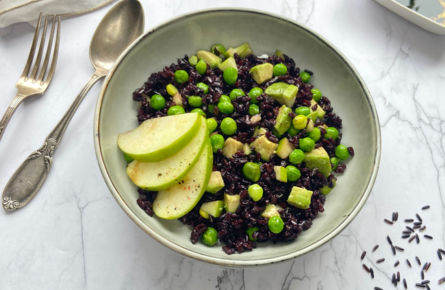 Recette Salade de riz nerone aux petits pois, sauce Teriyaki